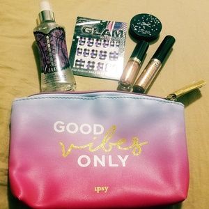 Ipsy bag filled with makeup